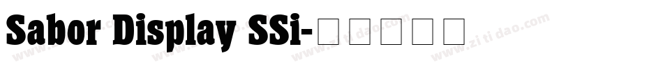 Sabor Display SSi字体转换